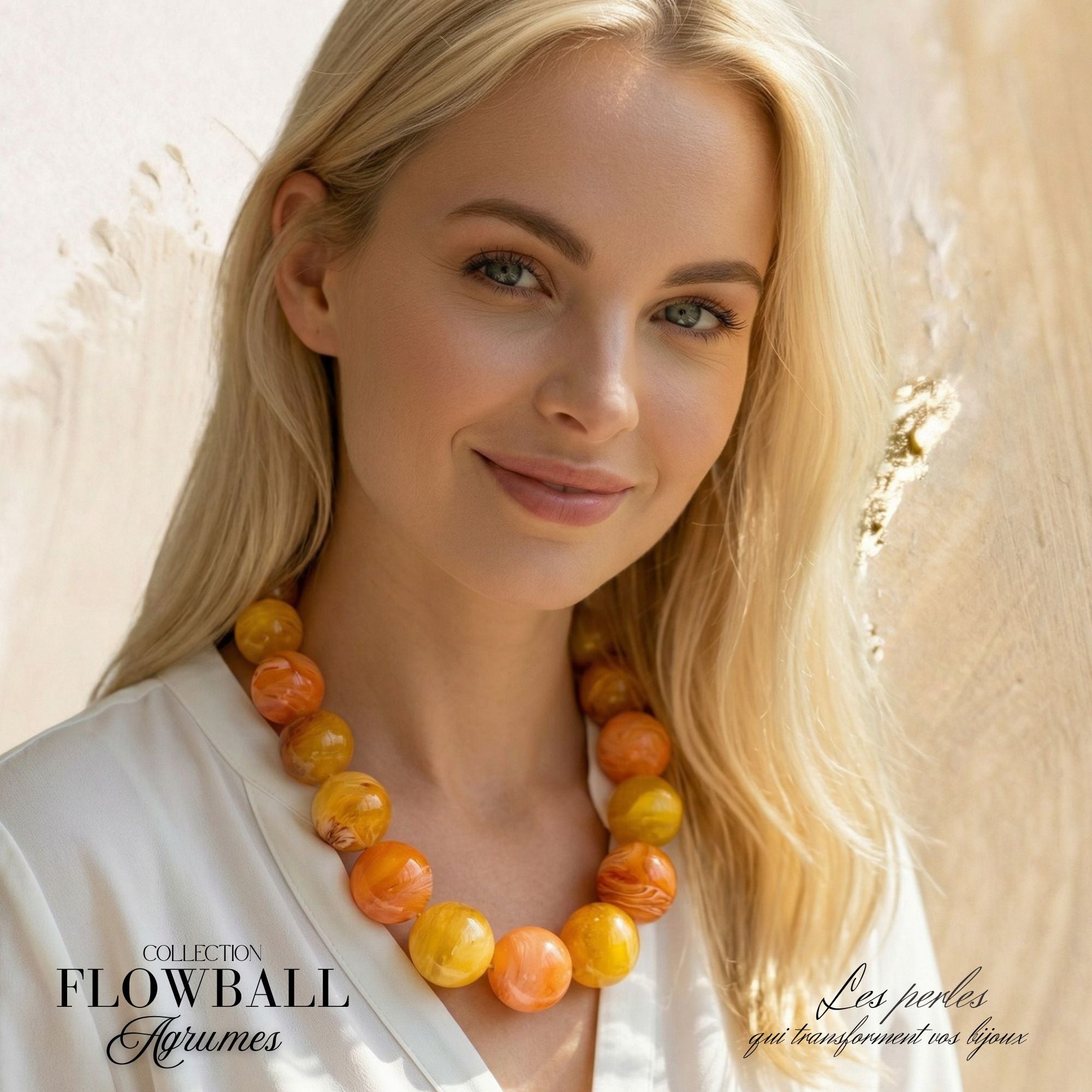 ARTSHOP Flowball kit collier Agrumes marbré 63 cm