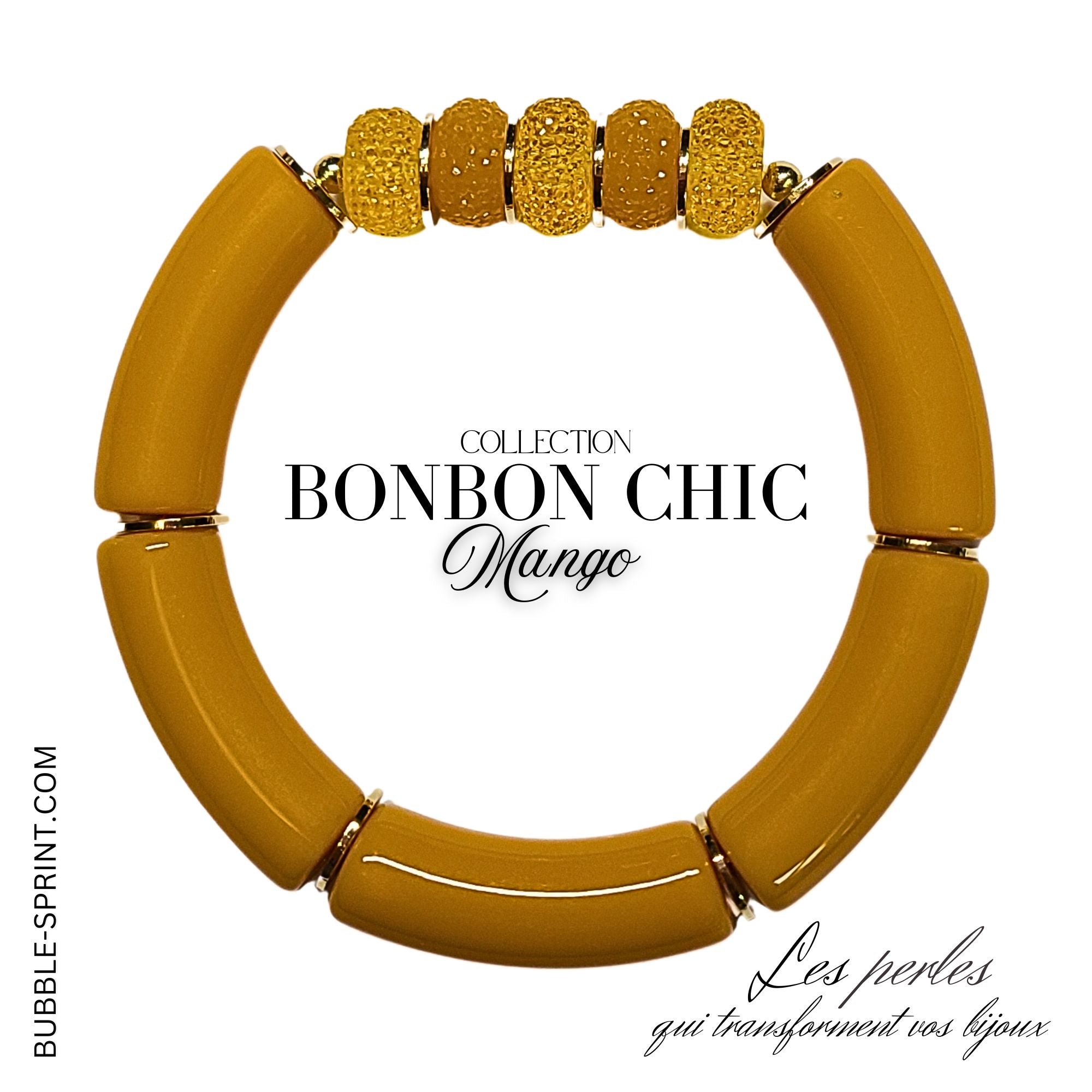 ARTSHOP Bonbon Chic bracelet Mango kit ou monté élastique