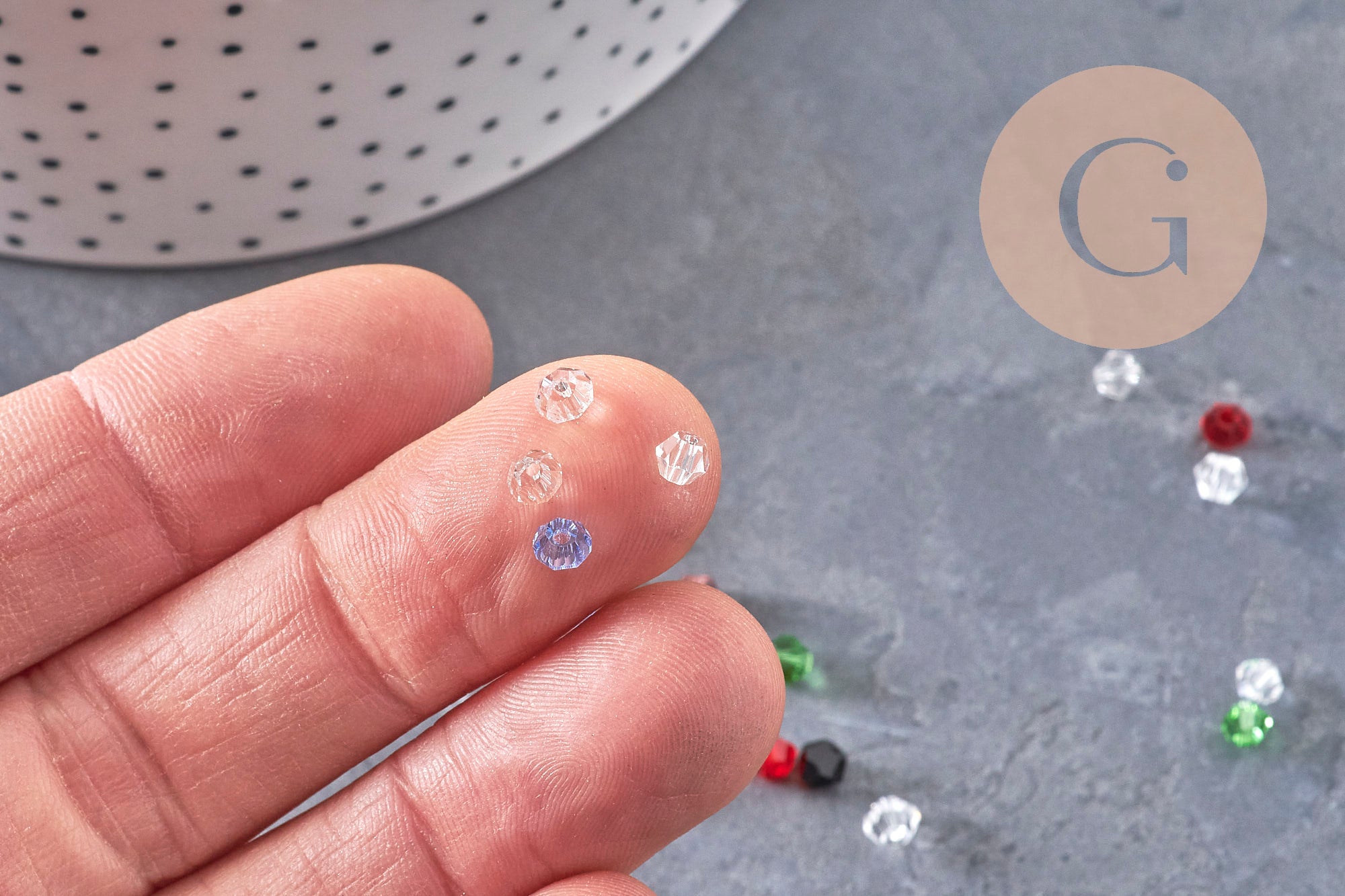 Gingerlily Perles G2801 perles bicônes cristal multicolore 3mm x20