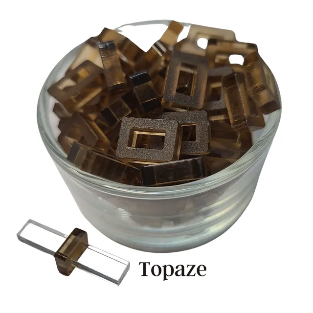 ARTSHOP Séparateurs 13 Perle rectangle Topaze x10