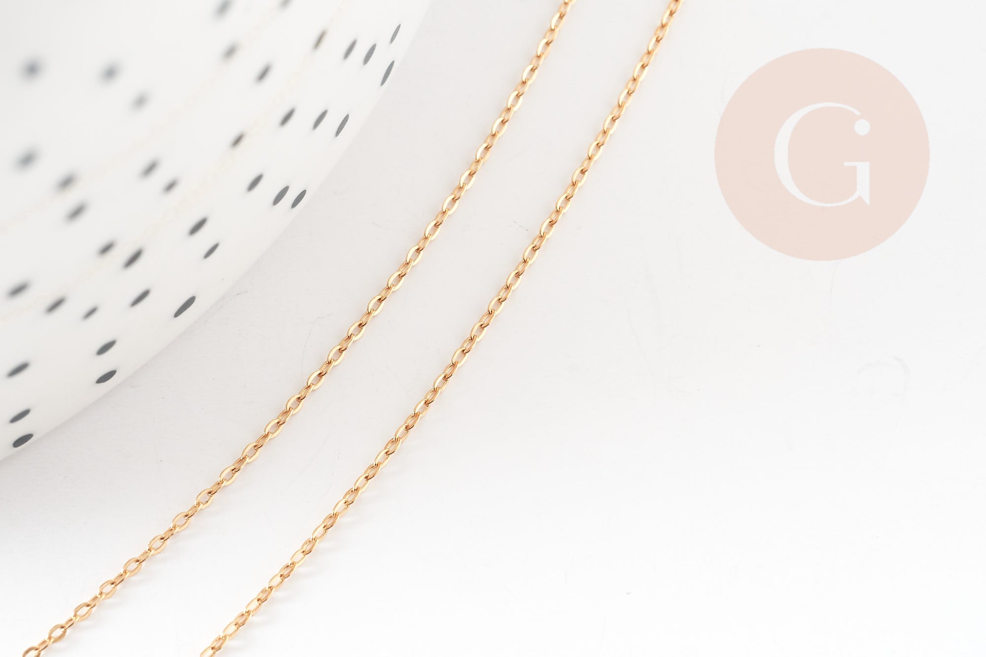 Gingerlily Perles chaîne fine gold-filled 14K 45cm x1