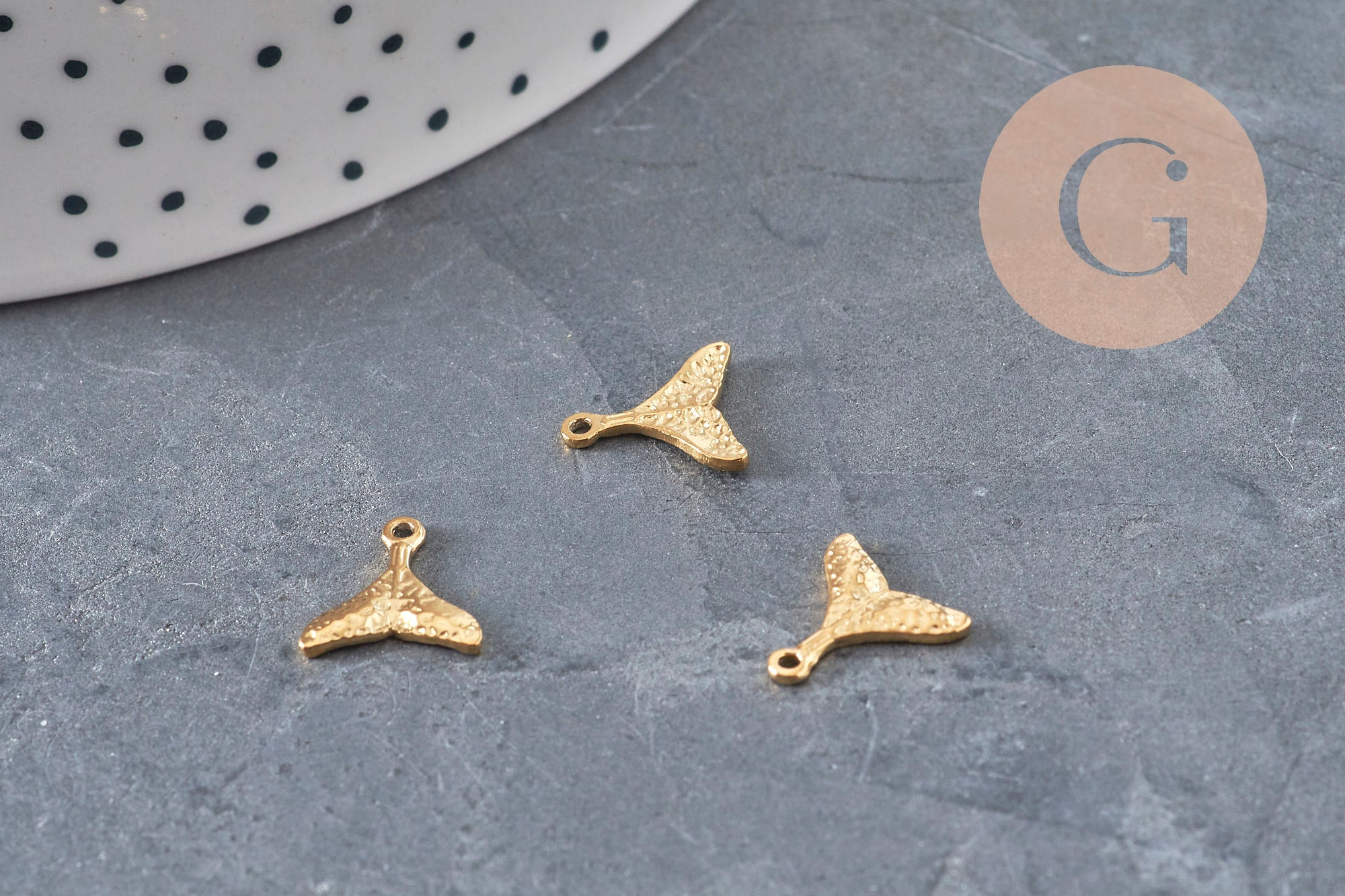 Gingerlily Pendentifs G11280 pendentif queue sirène doré 11mm