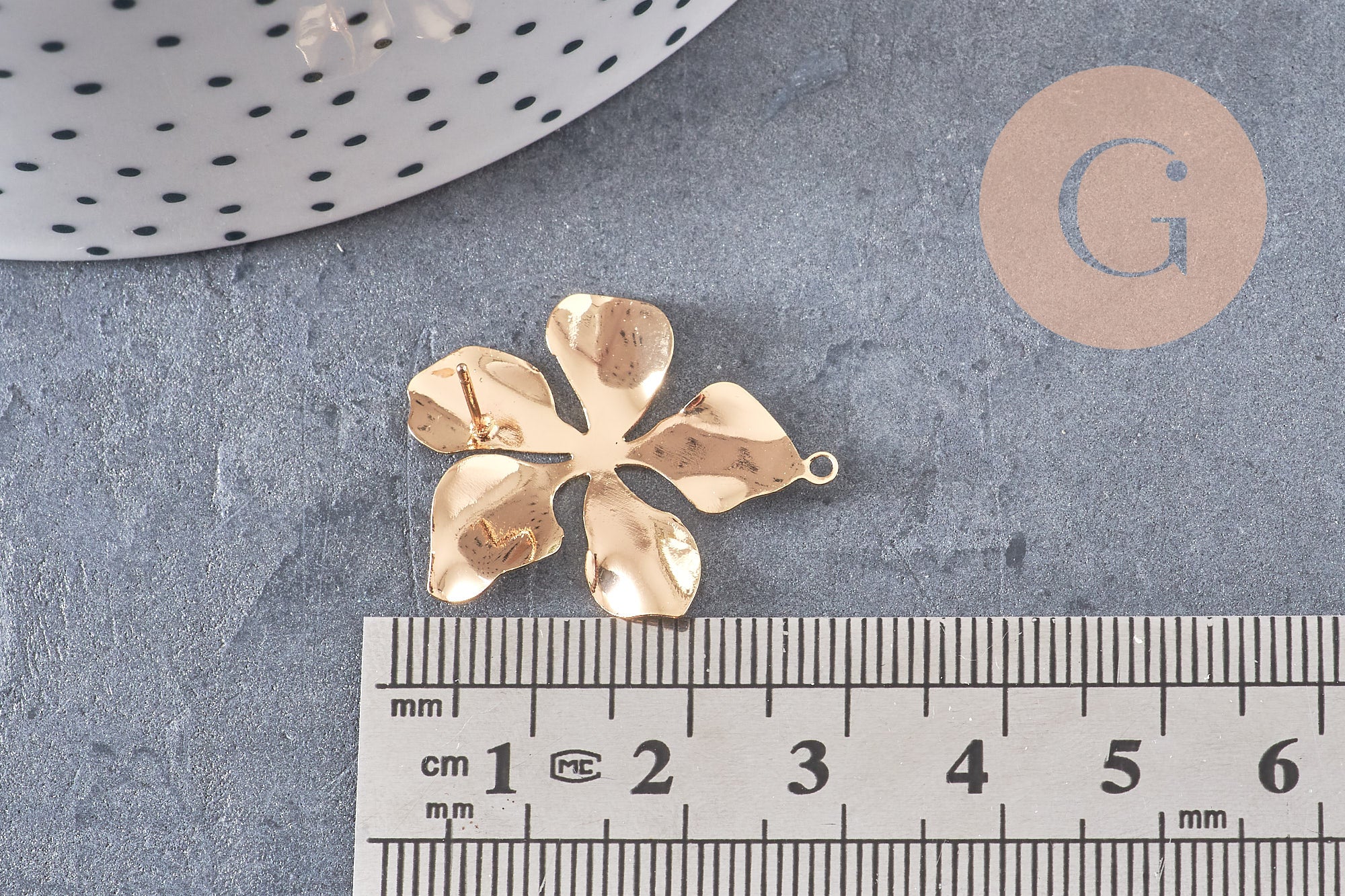 Gingerlily G10757 boucles d'oreilles fleur doré 18K x2