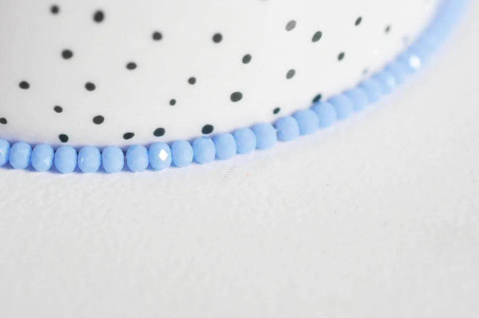 Gingerlily perles toupies cristal bleu lavande 3x2mm fil 135