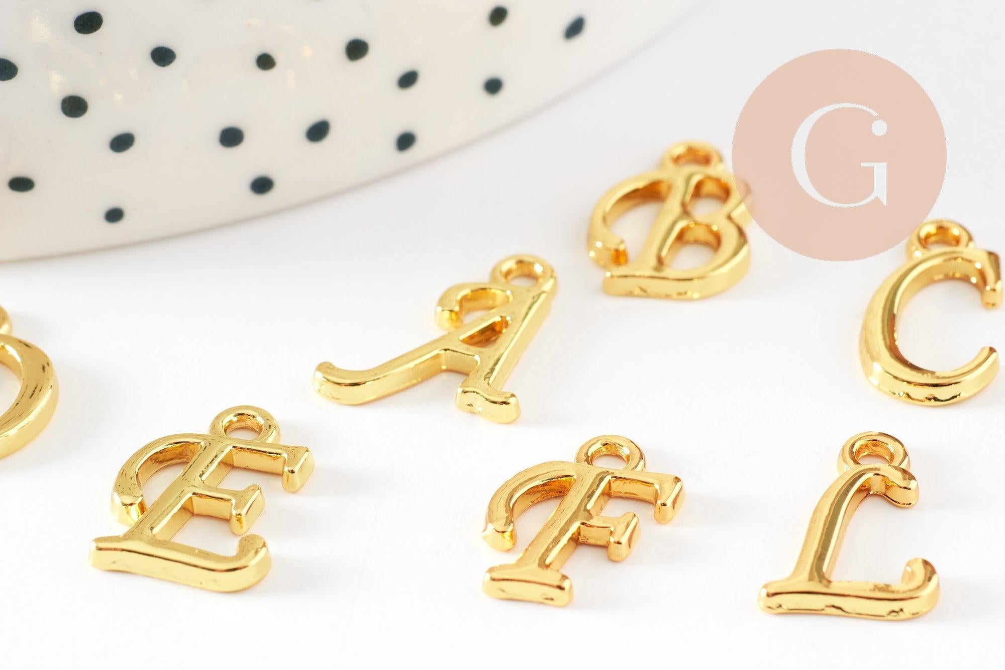Gingerlily Pendentifs G9380 pendentif lettre dorée 14 mm