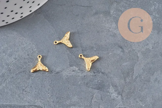 Gingerlily Pendentifs G11280 pendentif queue sirène doré 11mm