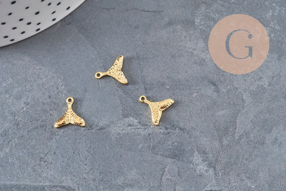 Gingerlily Pendentifs G11280 pendentif queue sirène doré 11mm