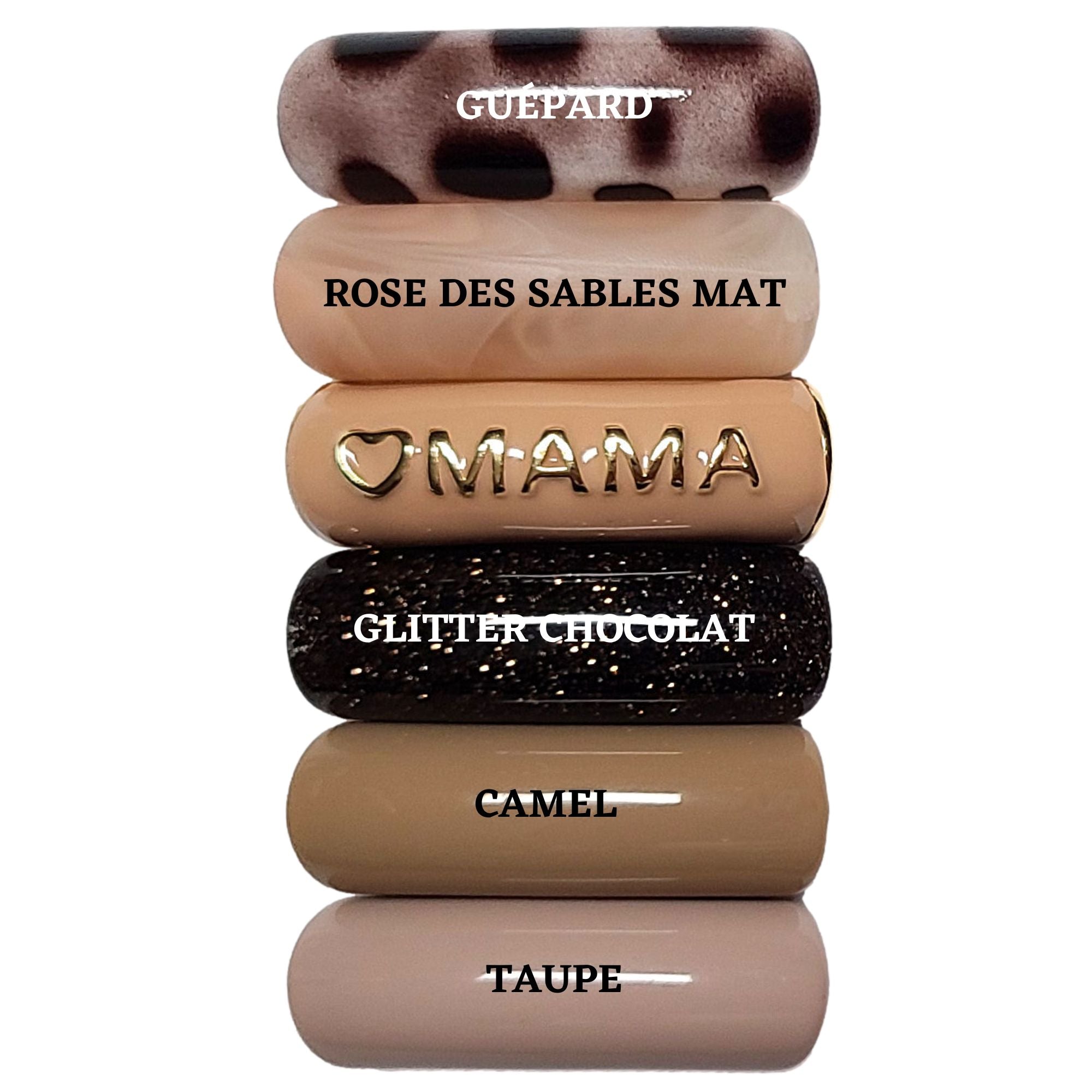 ARTSHOP Camaieux 134 lot 6 tubes incurvés 12mm MAMA marron