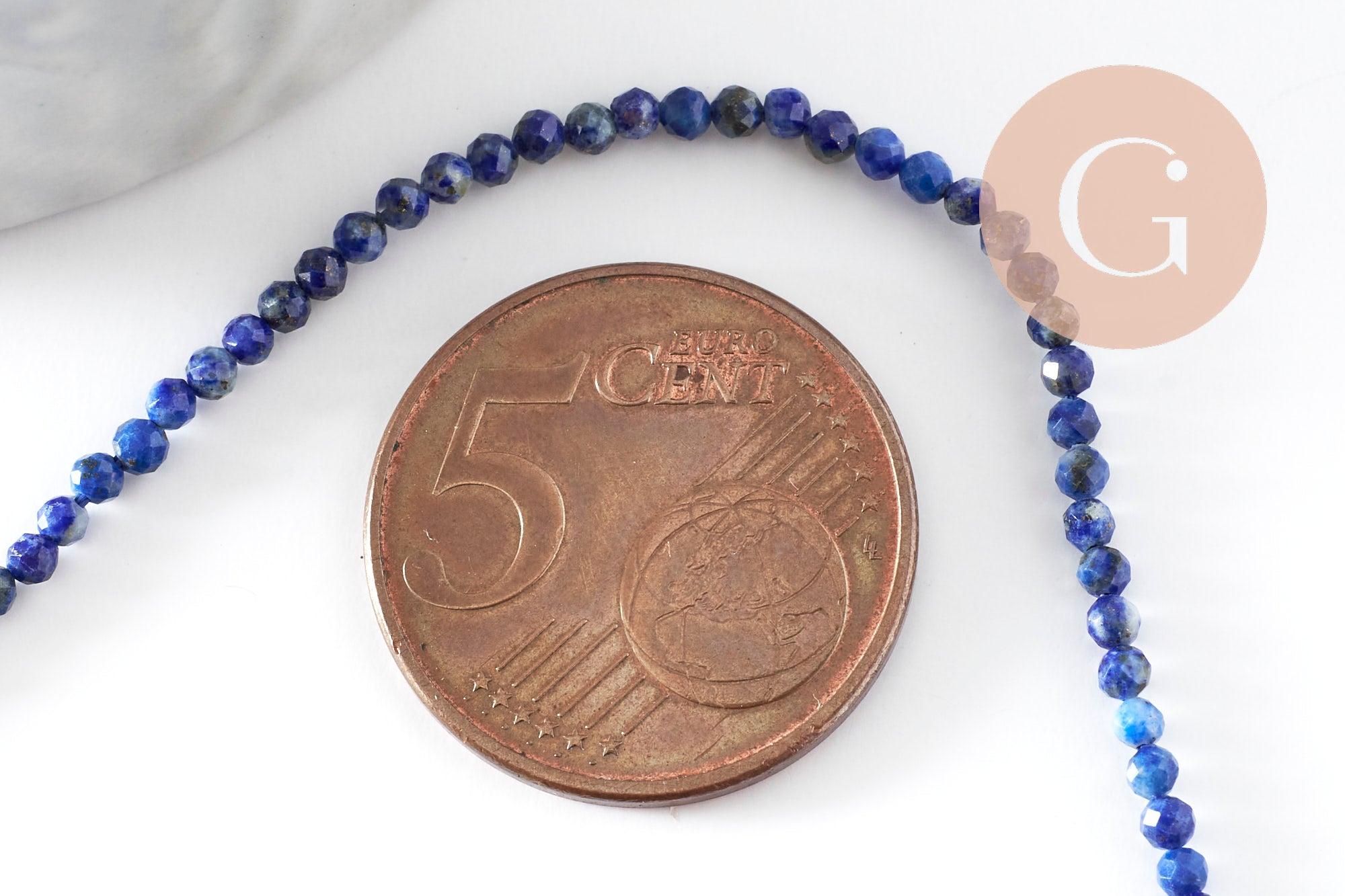 Gingerlily Perle lapis lazuli G3118 ronde 2mm fil 43cm