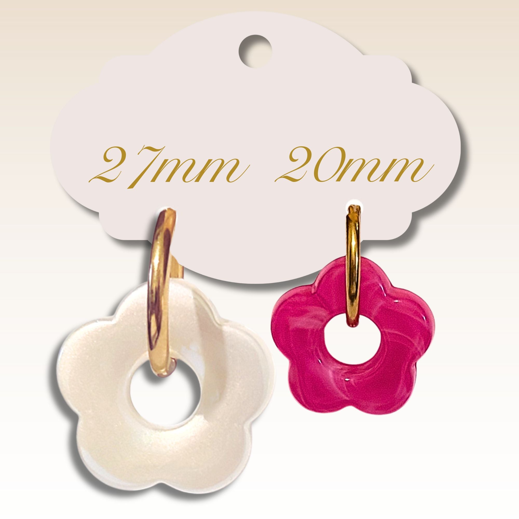 ARTSHOP Flower power 11 cabochon fleur 20mm rose dragée