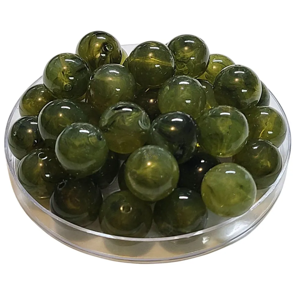 Artshop 376 boules acryliques militaire marbré 16mm x15