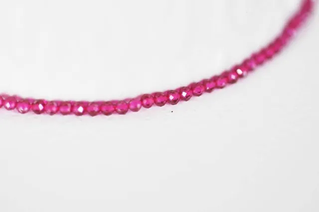 Gingerlily Perles rubis 2mm fil 160 perles facettées