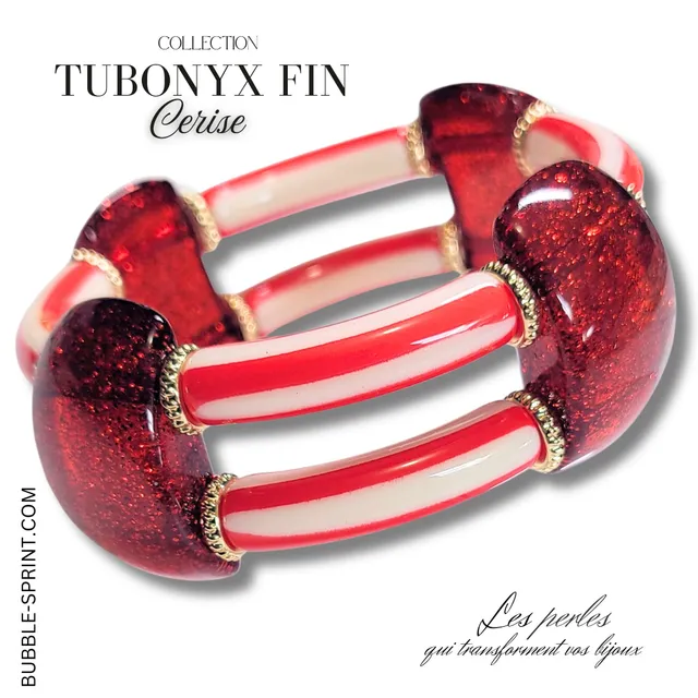 ARTSHOP Tubonyx Fin bracelet cerise kit DIY acrylique