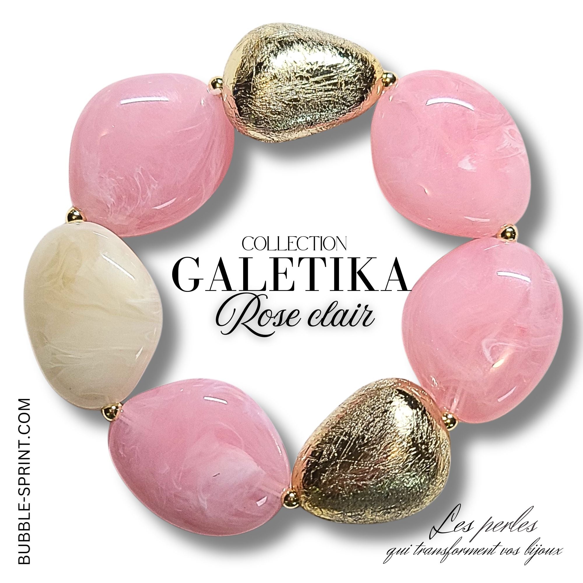 ARTSHOP Galetika kit bracelet rose clair