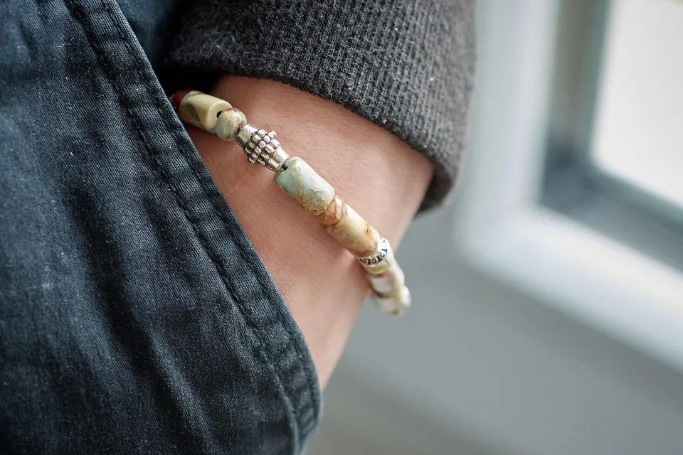 Gingerlily Kits bracelet homme jaspe marin 1 kit