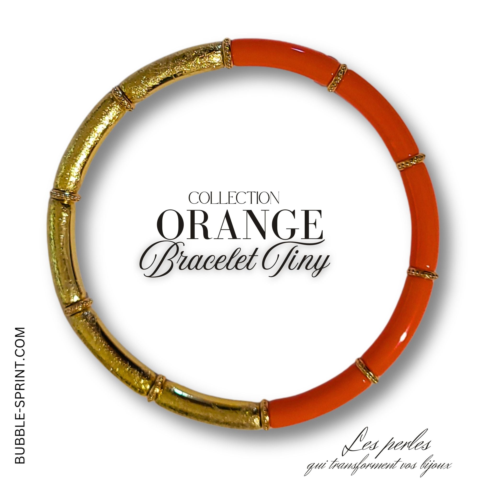 ARTSHOP Prêts-à-porter Orange Fluo bracelet Tiny monté