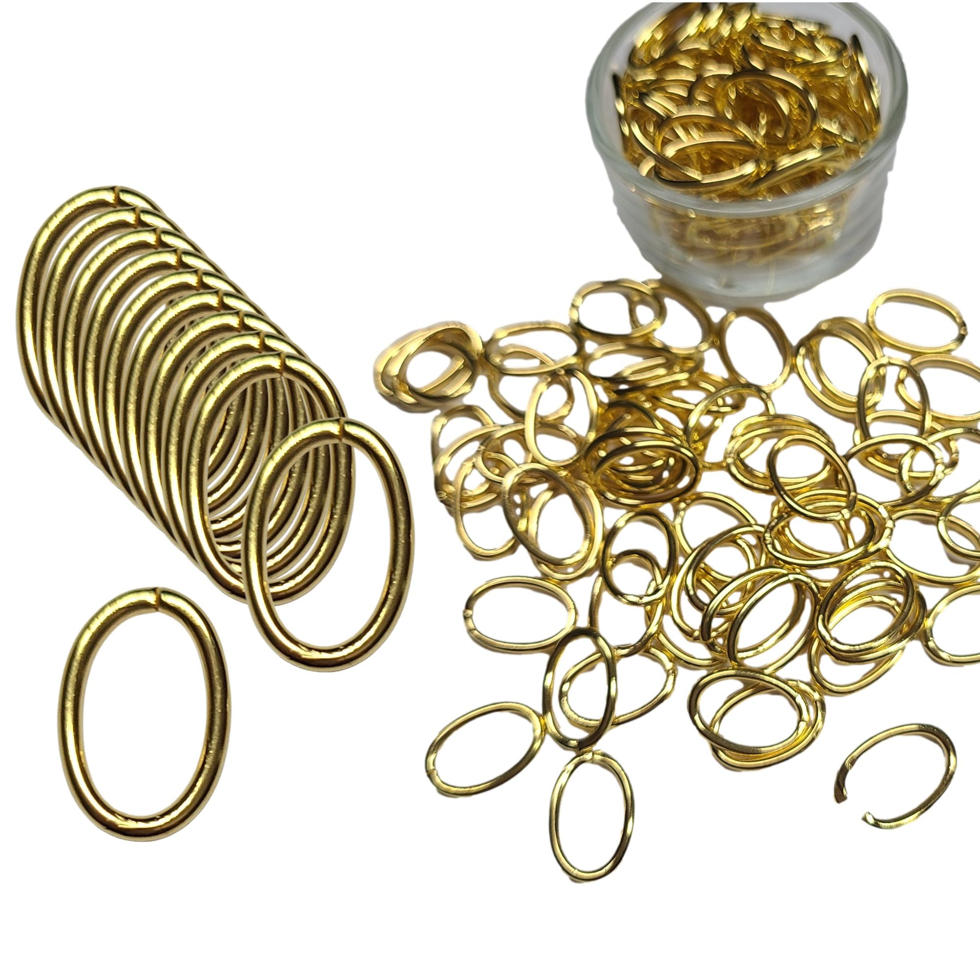 ARTSHOP Maillons 11x16MM anneaux ouverts acier x2 argent