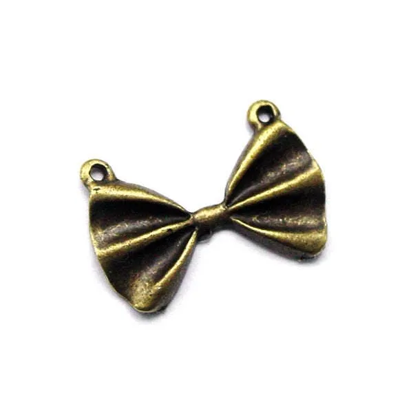 Gingerlily Pendentif nœud métal bronze 2,2cm lot de 5