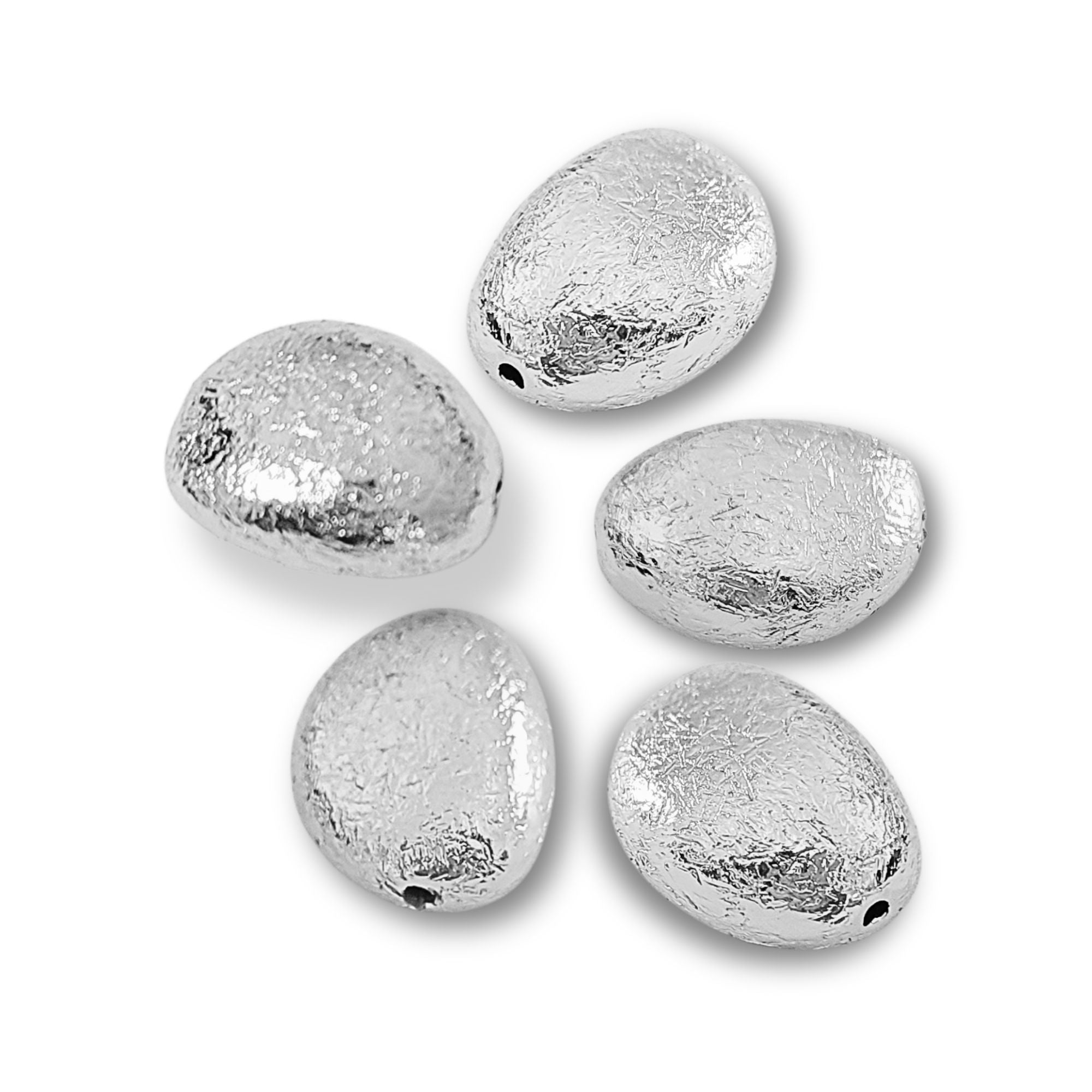 ARTSHOP CCB75A Argent perles galets brossées x1 18mm