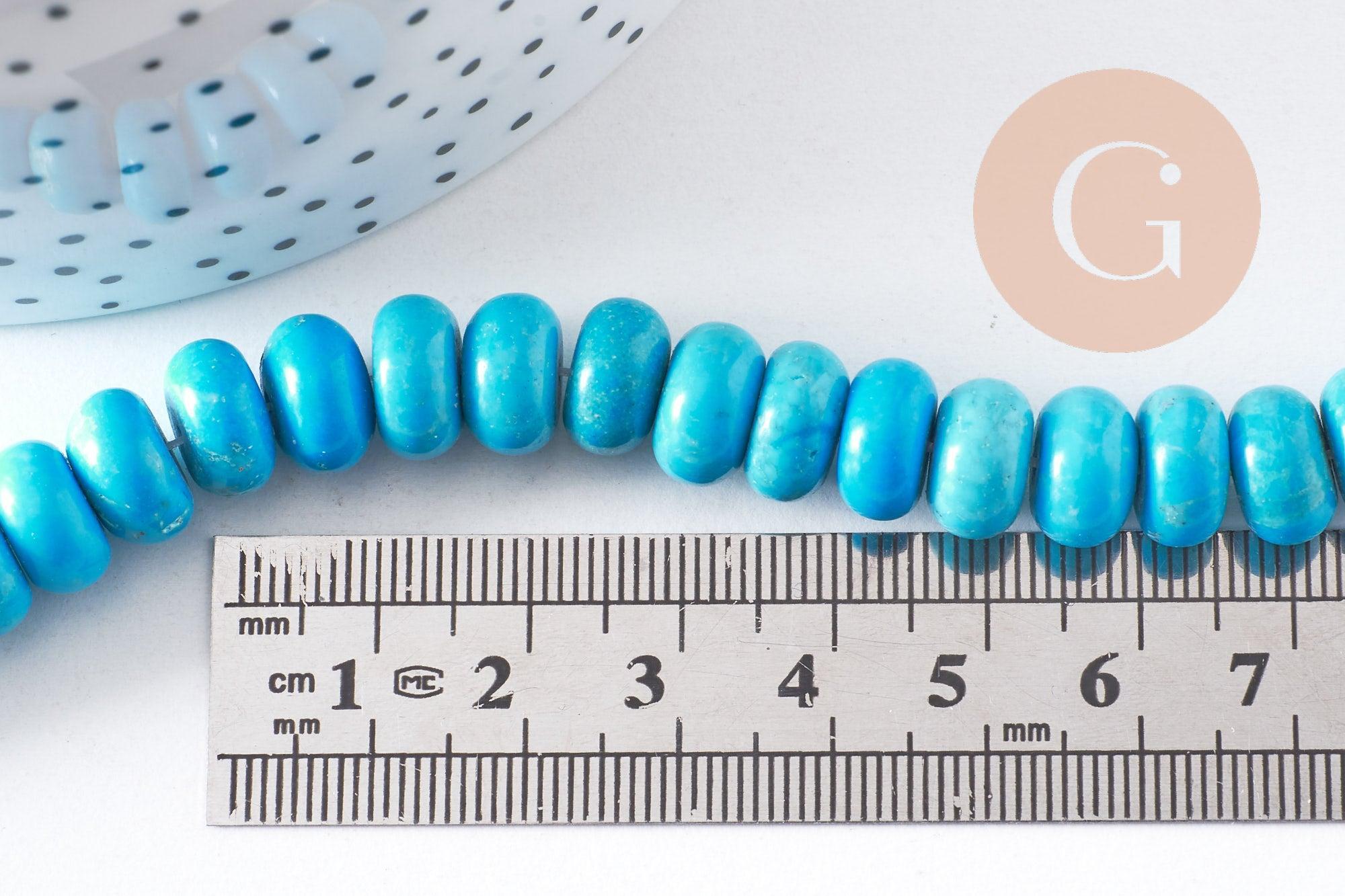 Gingerlily howlite turquoise G8192 perles pierre 12-18mm x5
