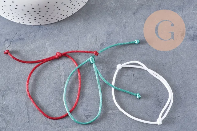 Gingerlily G10828 bracelet réglable cordon polyester rouge 1-17cm