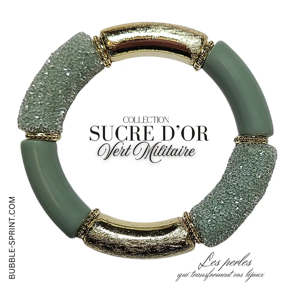 Artshop Sucre d'Or Bracelet Vert Militaire Kit ou Monté