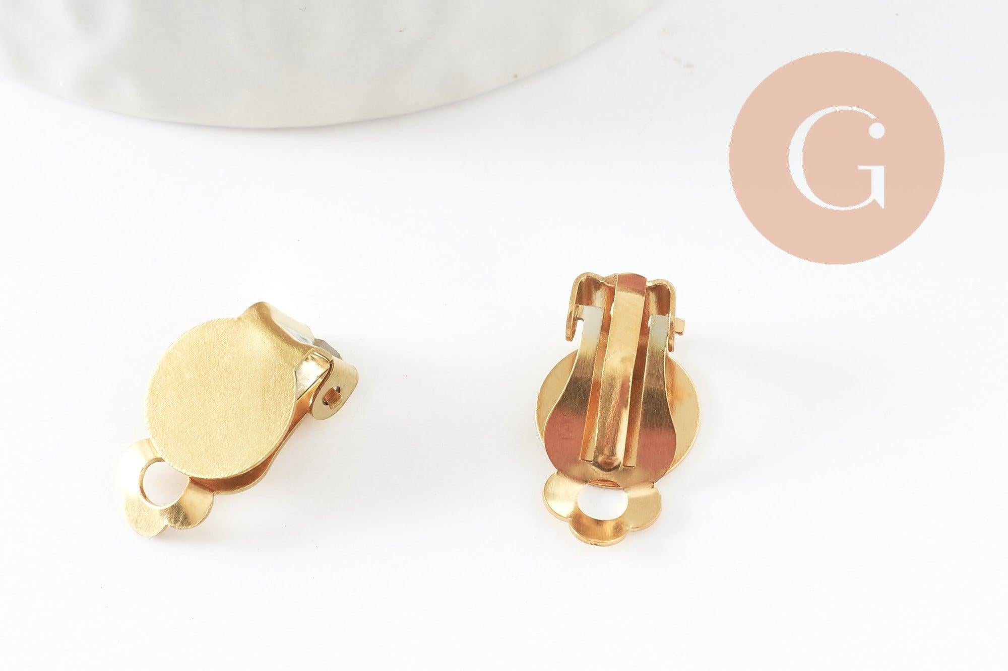 Gingerlily Apprêts Supports clip G9691 acier doré 18 mm x10