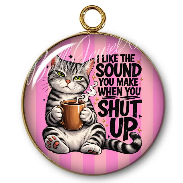 ARTSHOP Pendentifs 131 breloque chat intemporel 31mm x1 doré