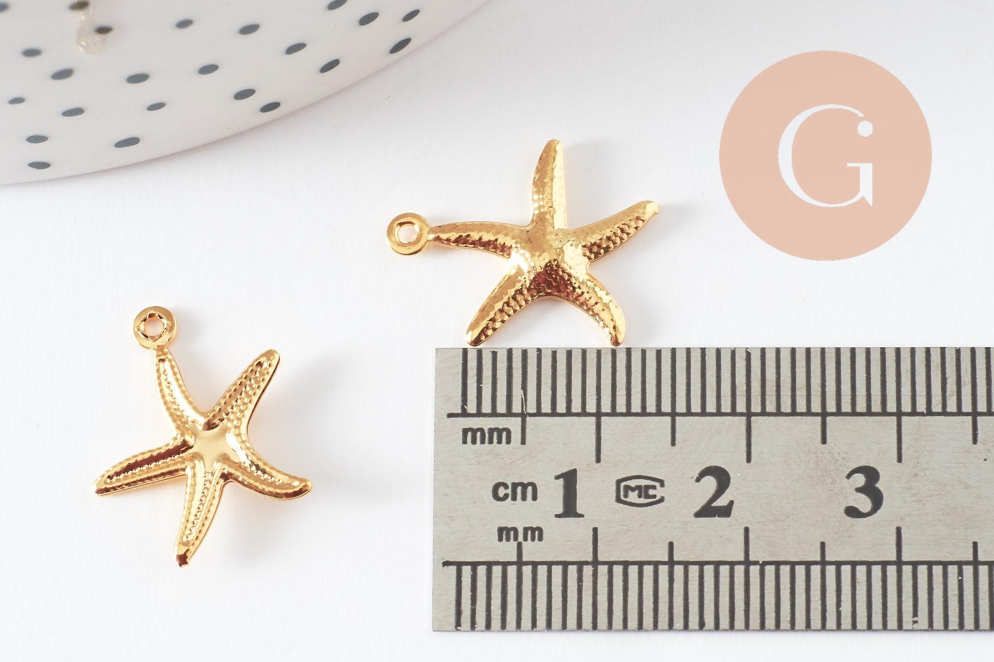 Gingerlily G9668 pendentif étoile de mer acier doré 17mm