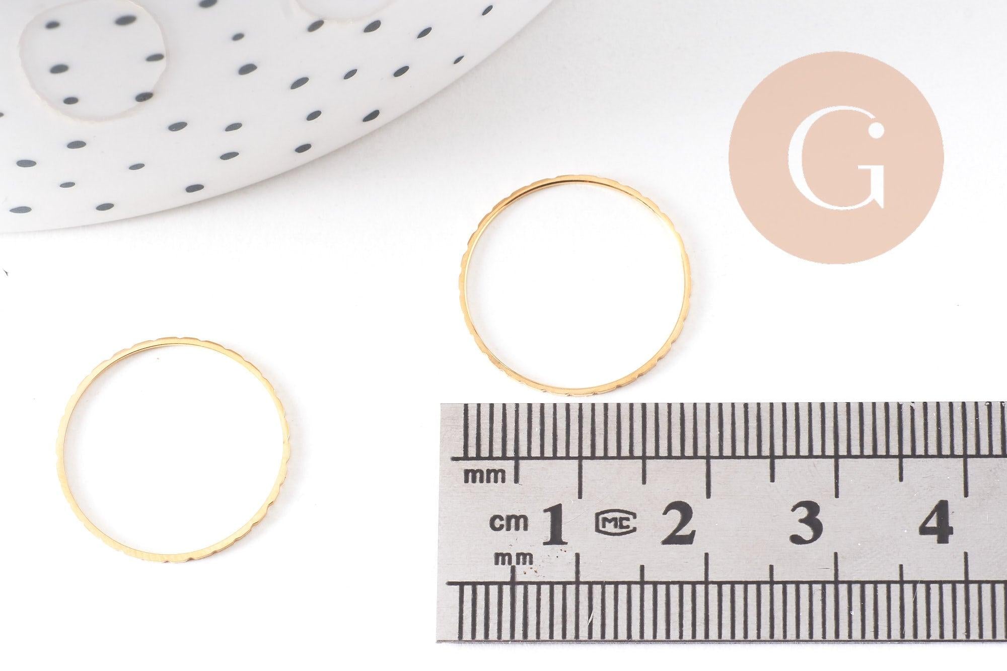 Gingerlily Accessoires G10499 bague fine dorée 1mm taille 7