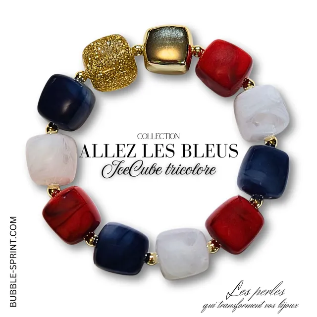 ARTSHOP Prêts-à-porter Bracelet Ice Cube Tricolore monté