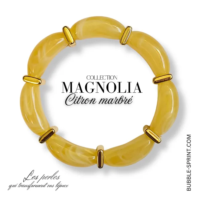 ARTSHOP Magnolia kit bracelet citron marbré à monter