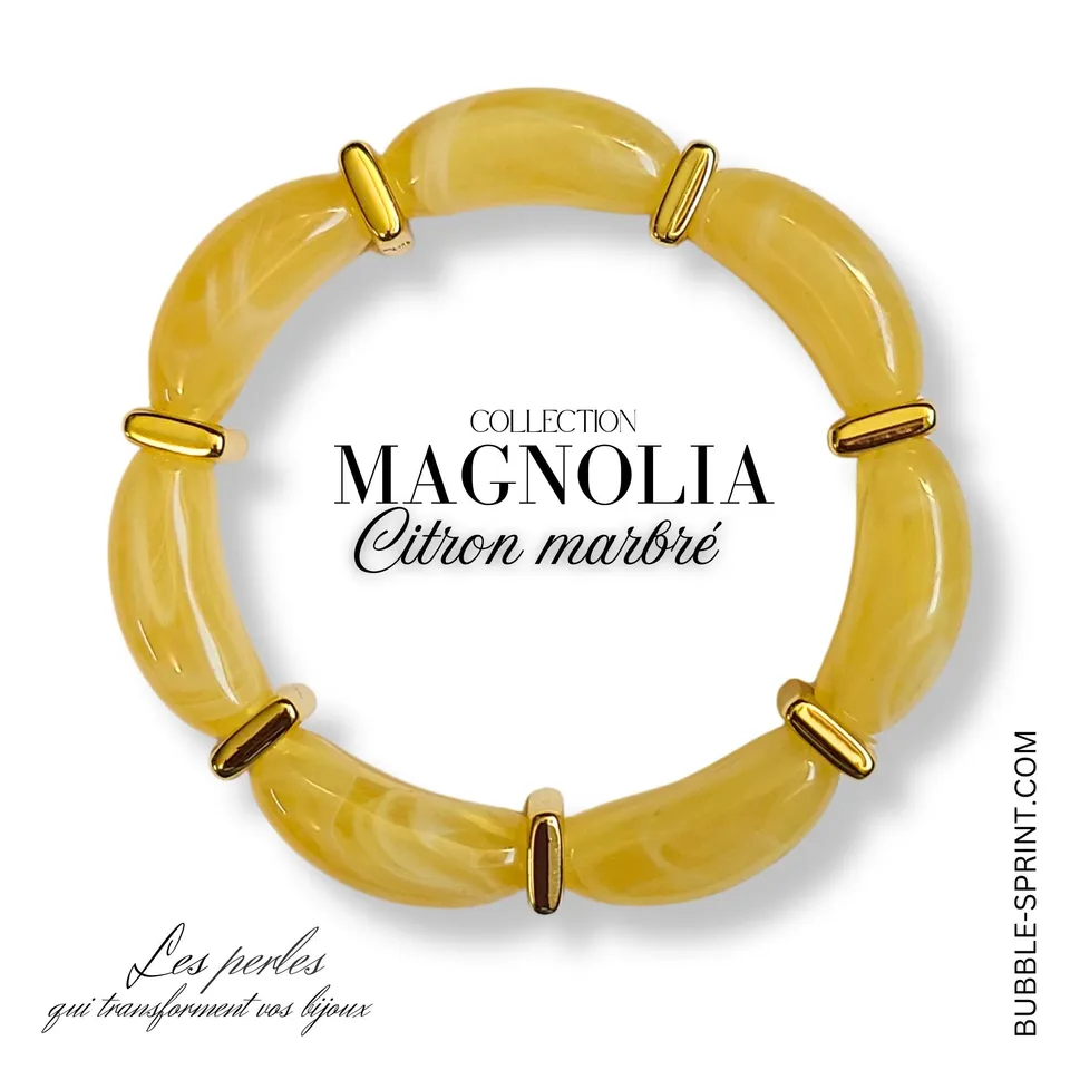 ARTSHOP Magnolia kit bracelet citron marbré à monter