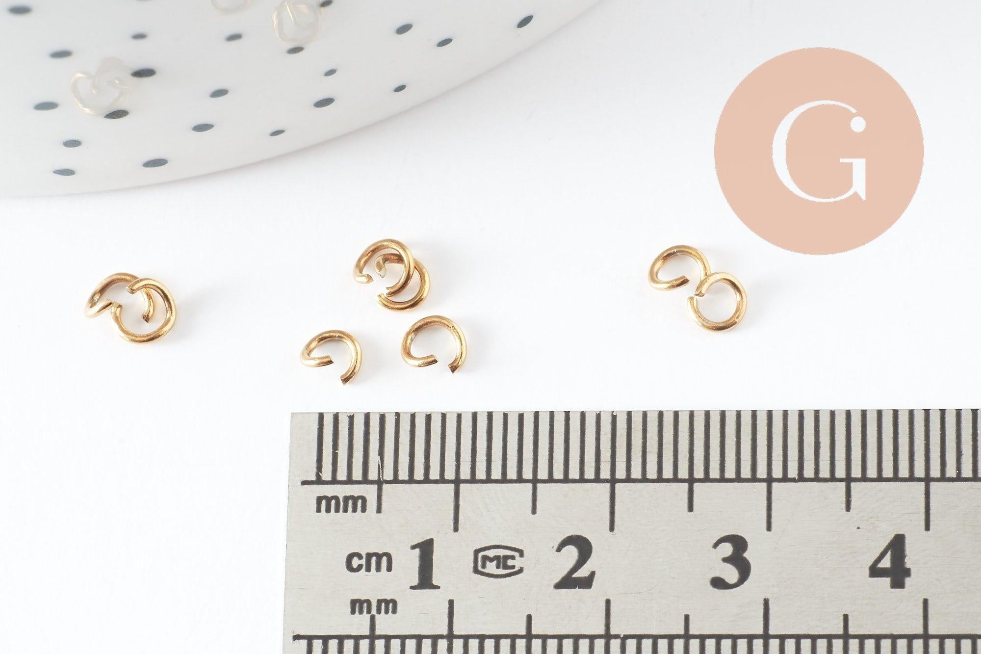 Gingerlily Apprêts G9586 anneaux de jonction doré 4mm x50 inox