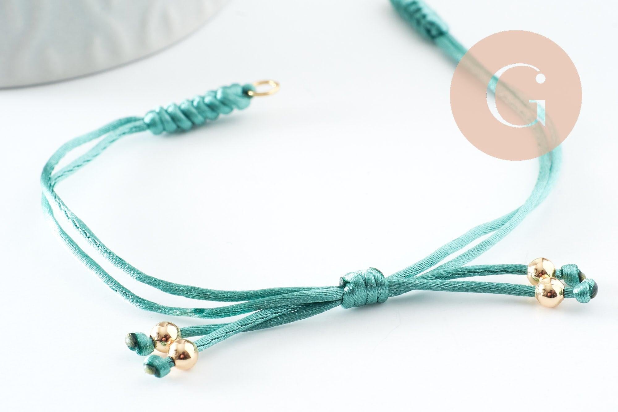 Gingerlily G9575 bracelet cordon polyester réglable rouge 24,5cm