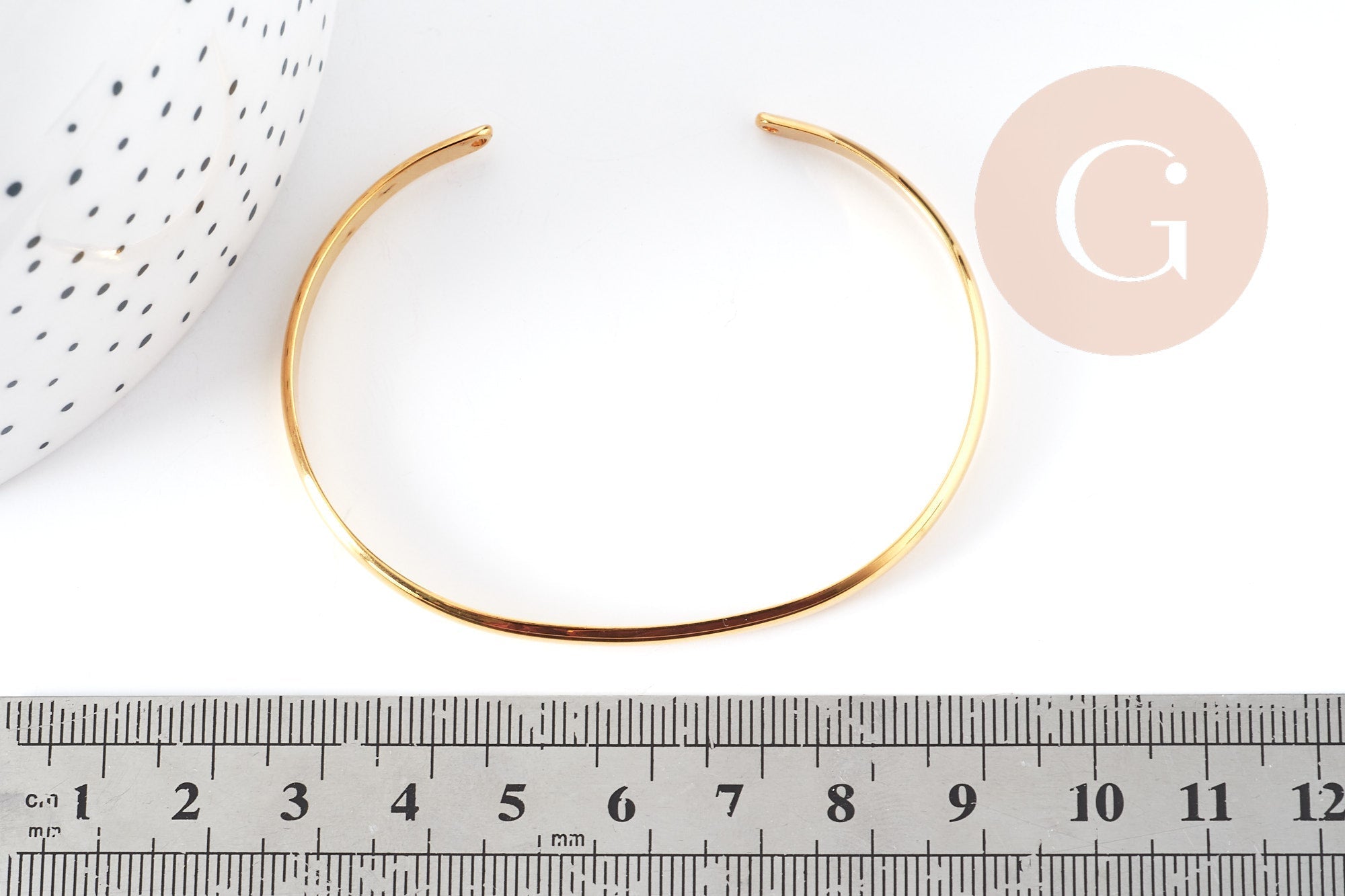 Gingerlily G7633 bracelet jonc doré 16k 63mm x1