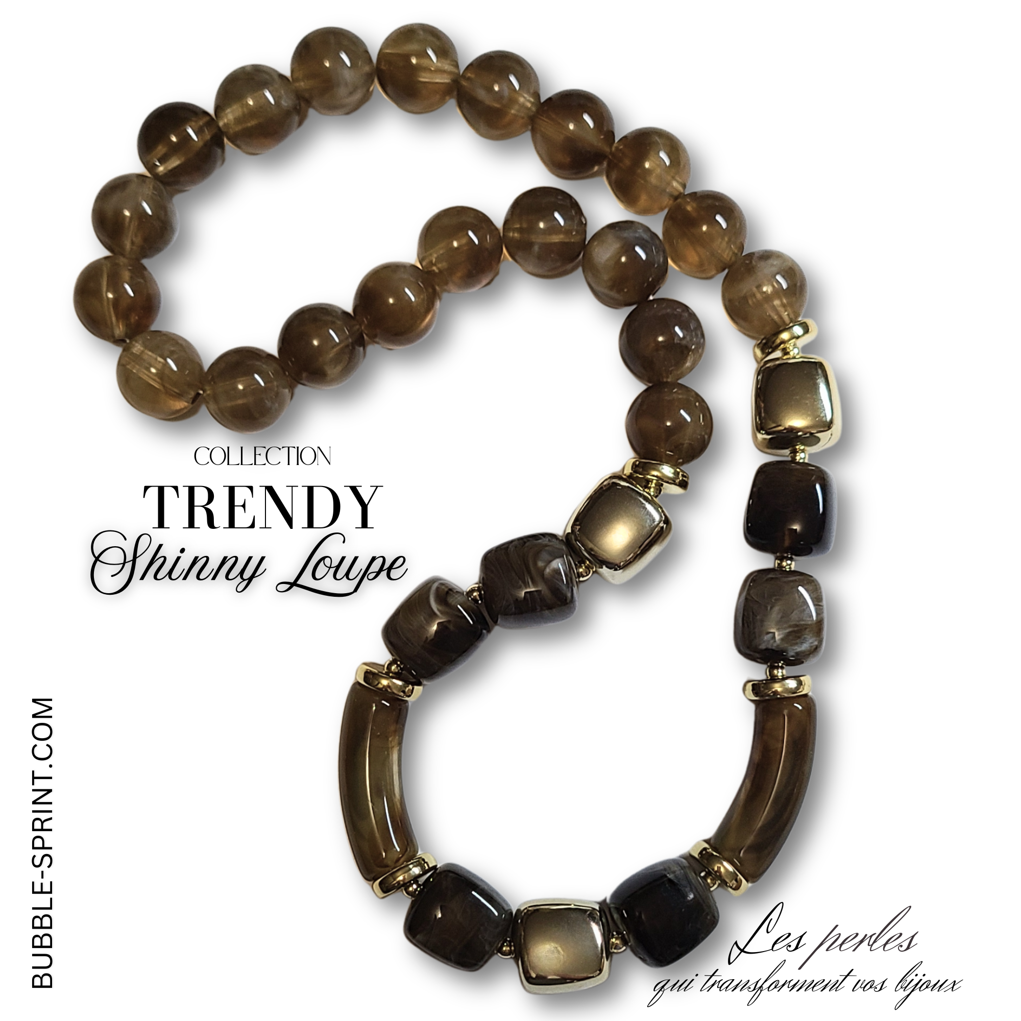 ARTSHOP Trendy Shinny Loupe collier kit 48CM