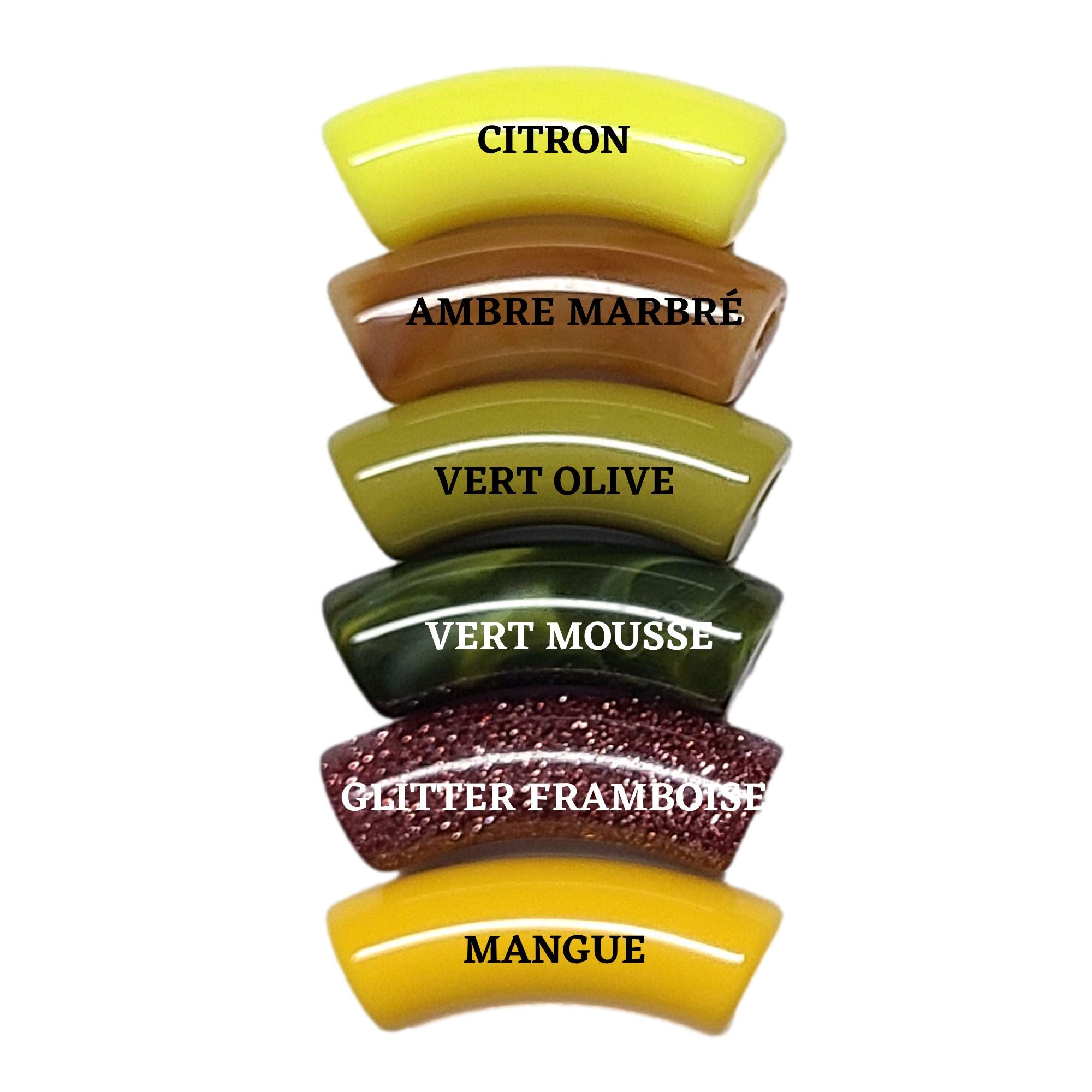 ARTSHOP Camaieux 122 lot 6 tubes incurvés vert 12mm