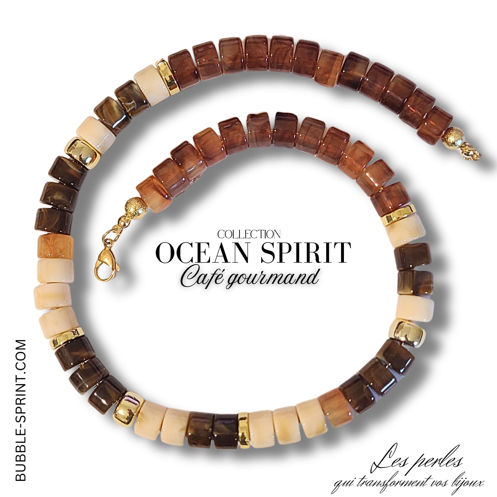 ARTSHOP Kit collier Ocean Spirit café gourmand 50cm complet