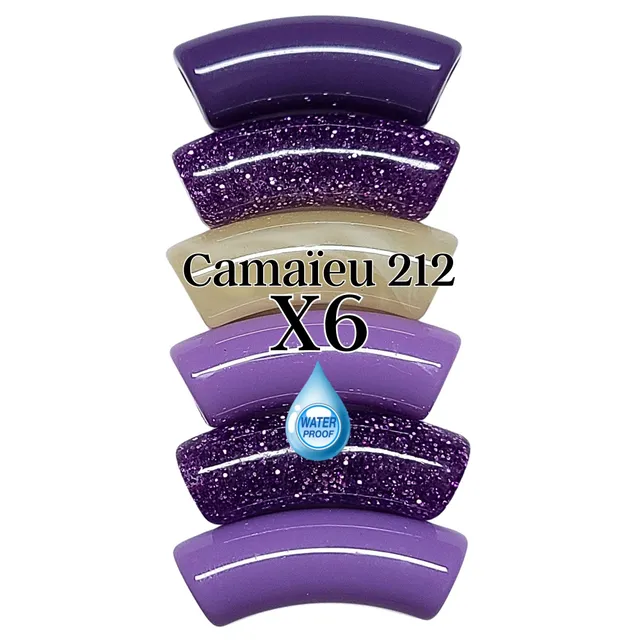 ARTSHOP Camaieux 212 lot 6 tubes incurvés violet 12MM