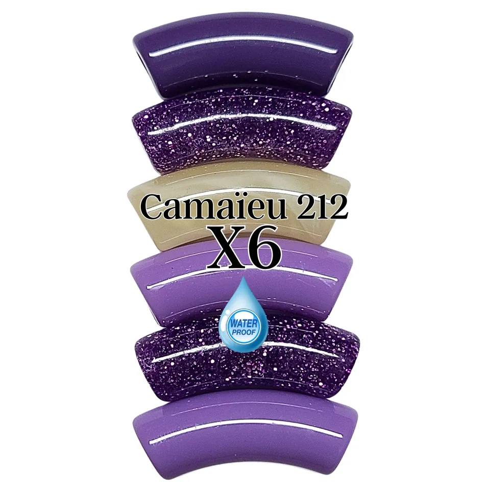 ARTSHOP Camaieux 212 lot 6 tubes incurvés violet 12MM