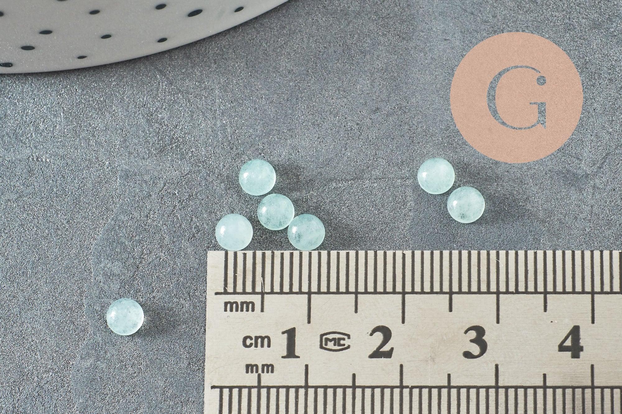 Gingerlily Cabochons Rond G9949 cabochon jade vert clair 4mm