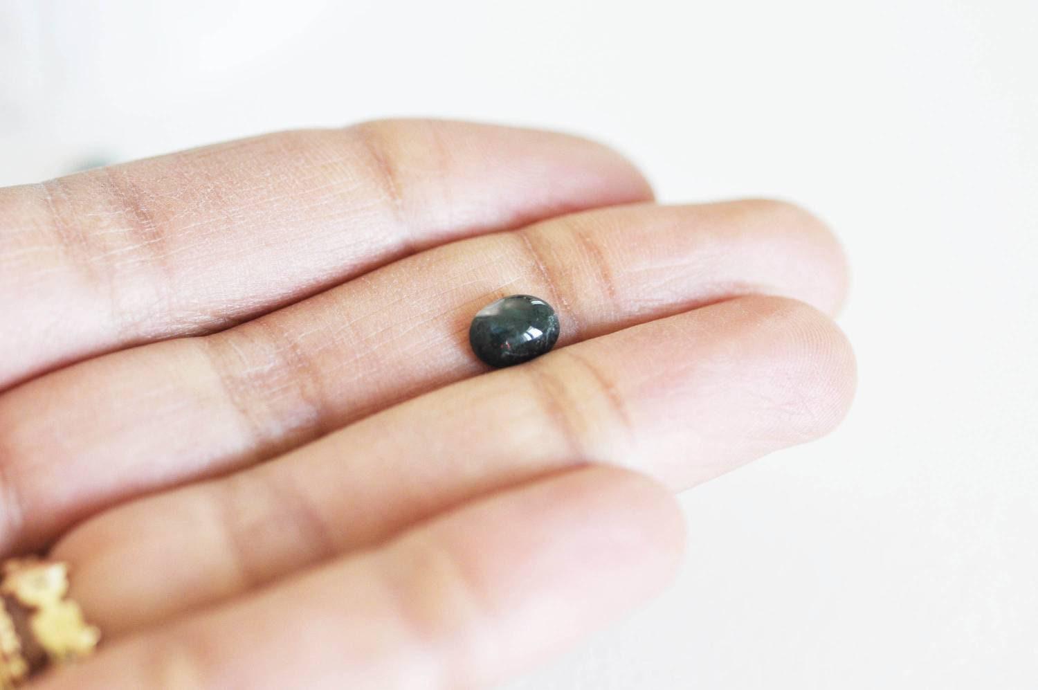 Gingerlily G282 cabochon agate verte ovale 10x14mm