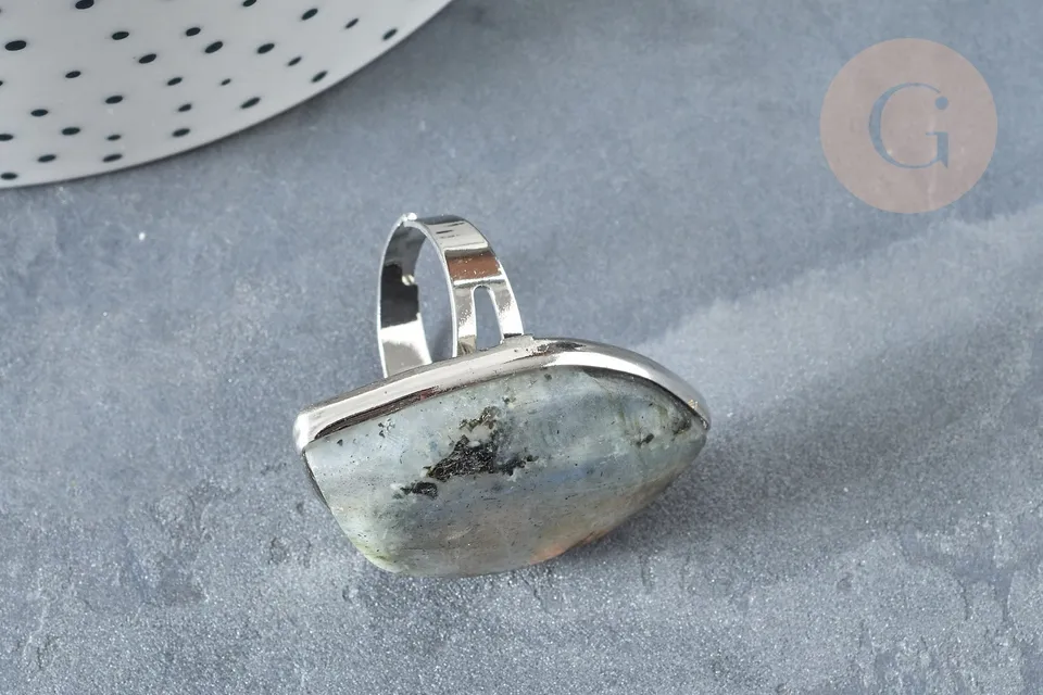 Gingerlily Bague réglable G7365 labradorite 18,5mm x1