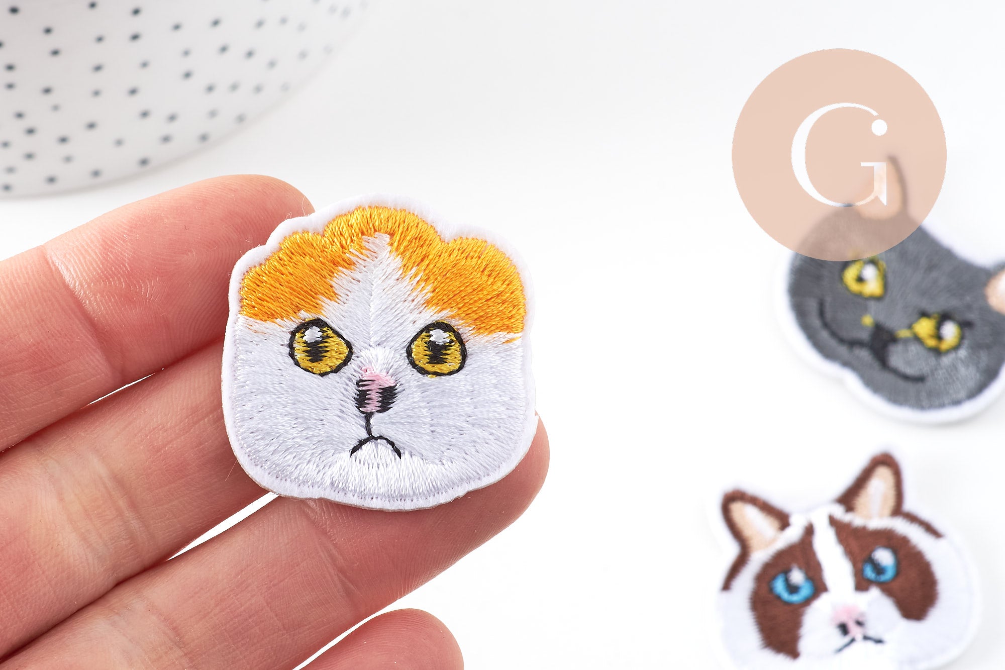 Gingerlily G10915 écusson brodé chat thermocollant style 1