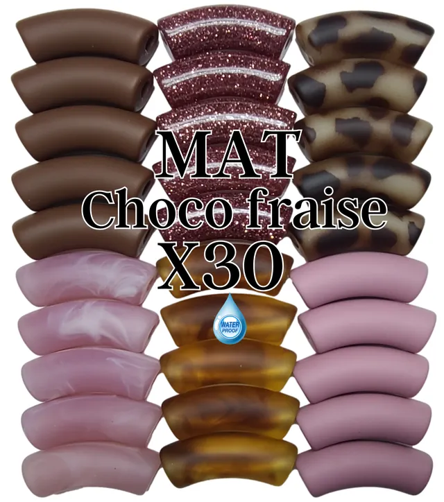 ARTSHOP Camaieux 71 lot 30 tubes incurvés rose mat 12MM