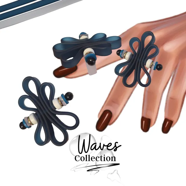 ARTSHOP Bijoux en KITS Waves kit bague canard cristal n°10