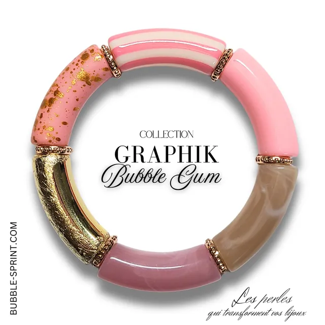 ARTSHOP Graphik Bubble Gum bracelet kit à faire soi-même