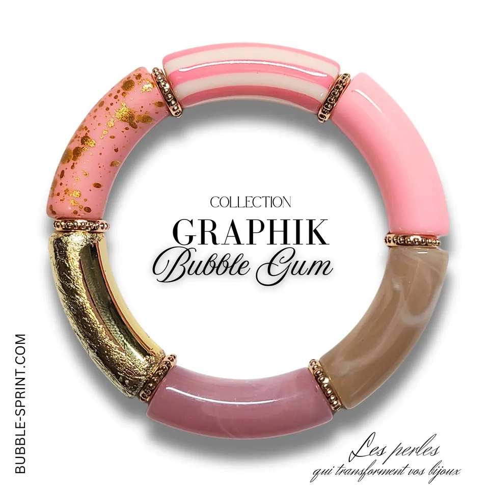 ARTSHOP Graphik Bubble Gum bracelet kit à faire soi-même