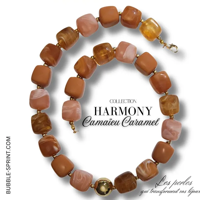 ARTSHOP HARMONY collier Camaïeu Caramel 50CM KIT